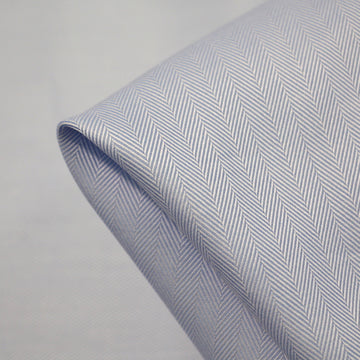 Light Blue Herringbone Shirting