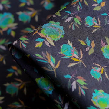 Jessie's Blue Rose Cotton Voile