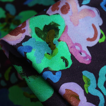 Lily Pad Purple Jersey - Liberty Fabrics