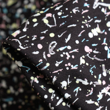 Dot Black Jersey - Liberty Fabrics