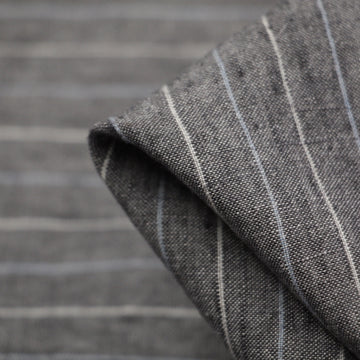 Bale Grey Stripe Vintage Washed Linen