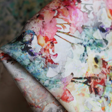 Jardin Pink Satin Silk