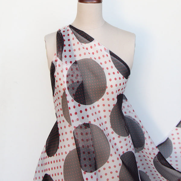 Dots To Circles - Silk Organza