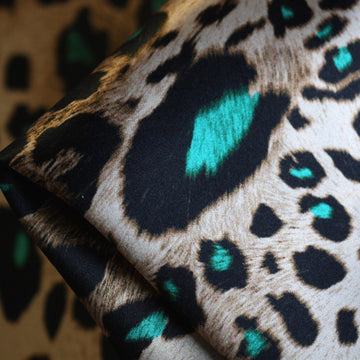 Aqua Cat Silk Satin