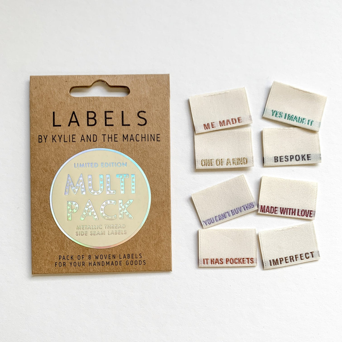 KATM Woven Labels - LIMITED EDITION MULTI PACK - Metallic Side Seam La