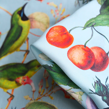 Paradiso Blue Silk Satin