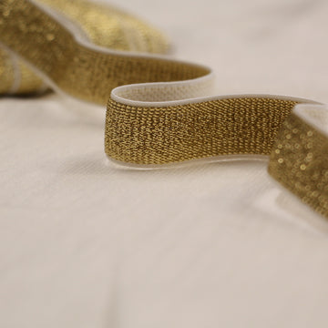 Metallic Fancy Elastic (20mm/ 3/4") - Gold
