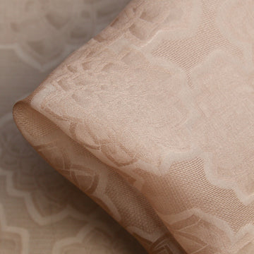 Mandala Latte Silk Organza