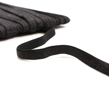 Metallic Fancy Elastic (10mm/ 3/8") - Black
