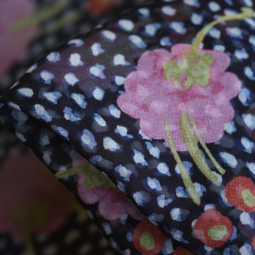 Juniper Georgette Pink - Liberty Silk Georgette