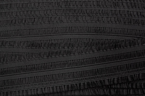 60mm/ 2 3/4" wide - Fancy Elastic - Black Frill