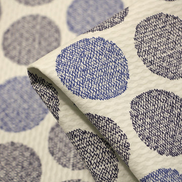 Blue & Black Orbs Pique