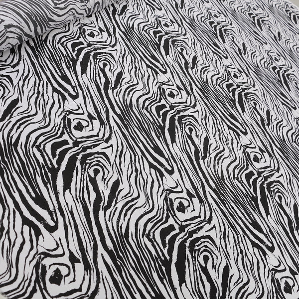 Ebony Twisters - Silk Crepe De Chine