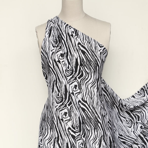 Ebony Twisters - Silk Crepe De Chine