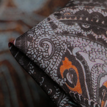 Paisley's Panel - Silk Crepe De Chine - Panel