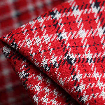 Alexa Red Check Knit