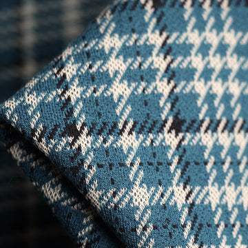 Sienna Teal Check Knit