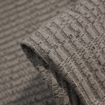 Speckled Grey Rib Knit