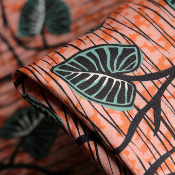 Tropical Orange Viscose Poplin