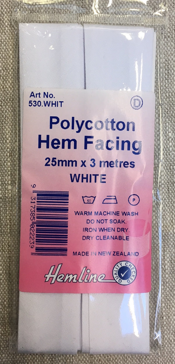 Hem Facing - White