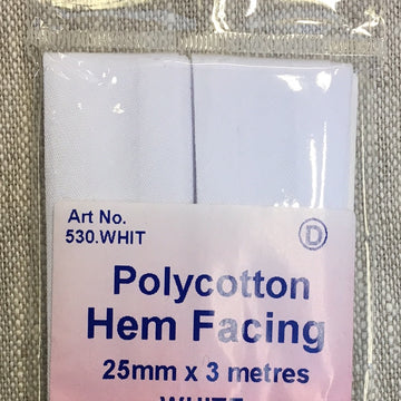 Hem Facing - White