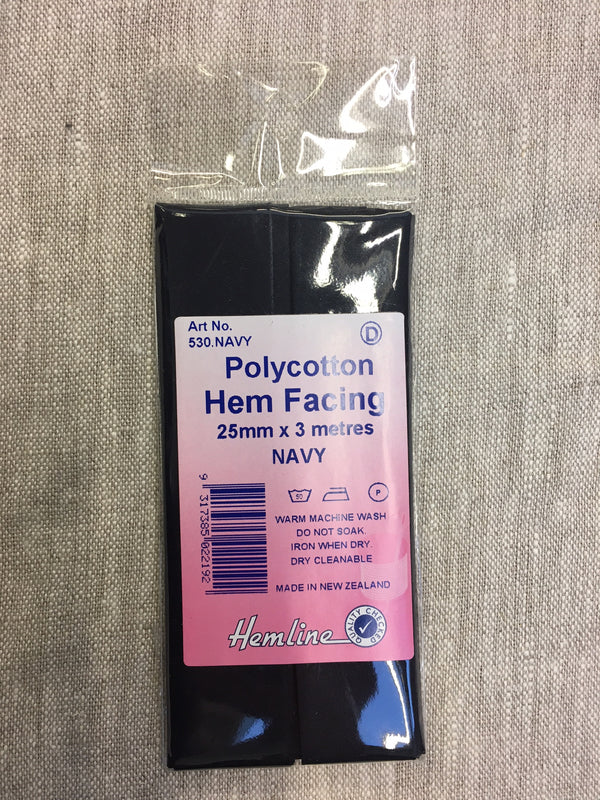 Hem Facing - Navy