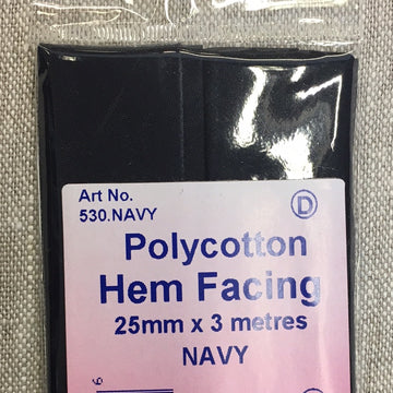 Hem Facing - Navy