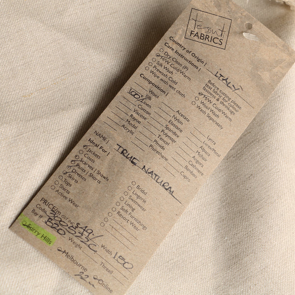 True Natural Linen Twill