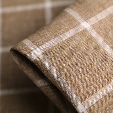 Gingerbread Squares Linen Check