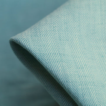 Minty Stripe Linen Herringbone
