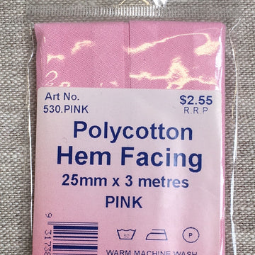 Hem Facing - Pink