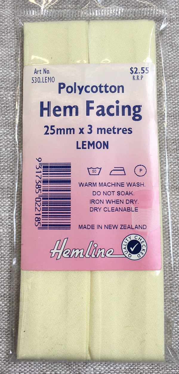 Hem Facing - Lemon
