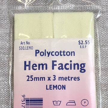 Hem Facing - Lemon