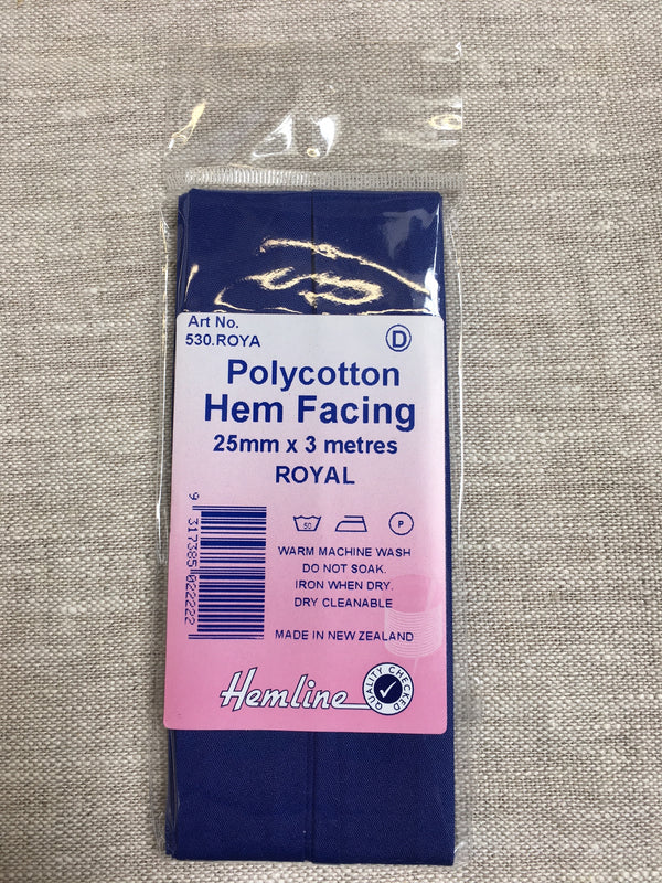 Hem Facing - Royal 25mm