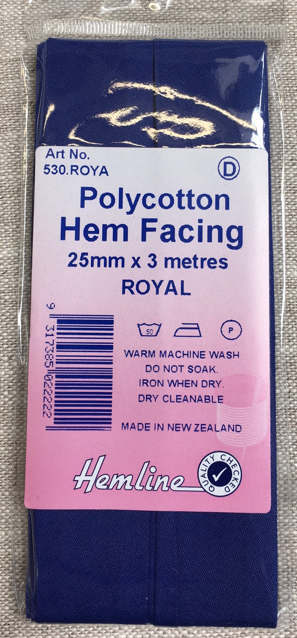 Hem Facing - Royal 25mm