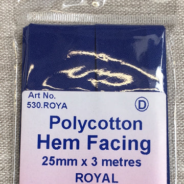 Hem Facing - Royal 25mm