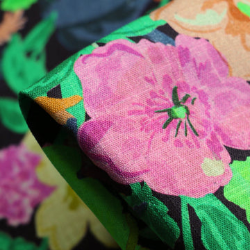 Last Chance of A Bunch Of Flowers Viscose/Linen Blend