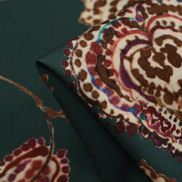 Hearts On Teal - Printed Ponti