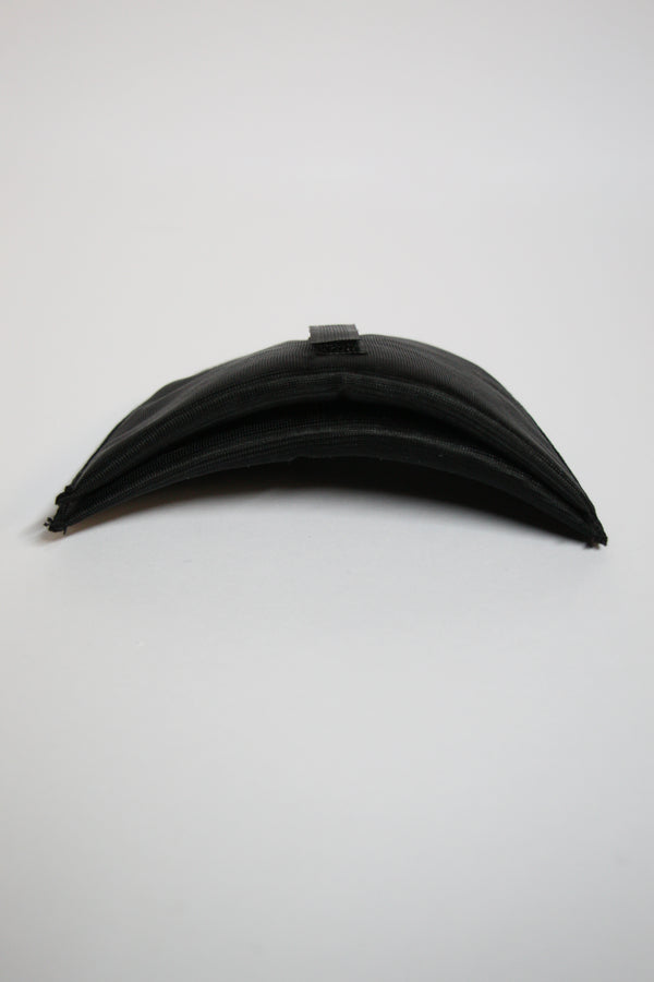 Black Covered Shoulder Pads with Velcro - 7mm