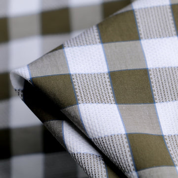 Khaki White Check