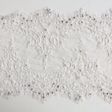 Cleo Beaded - Lace Trim - 27cm