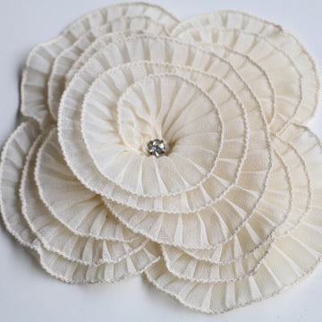 Last Chance of Pleated Georgette Flower Motif