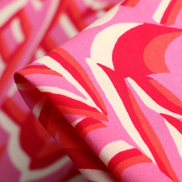 Berry Twist Viscose Poplin