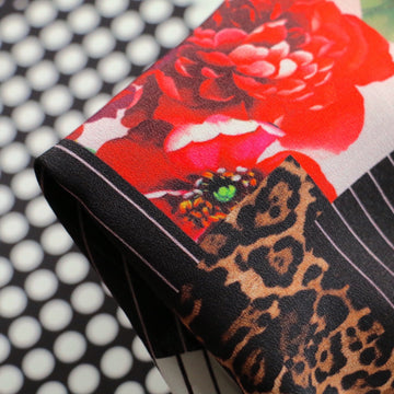 Loren Patchwork Silk Crepe De Chine