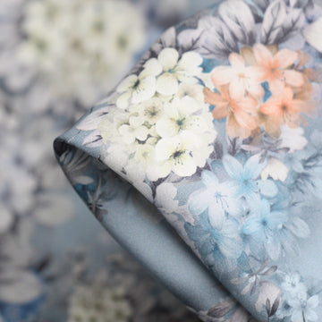 Beautiful In Blue Silk Satin