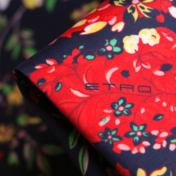 Lovedale Garden Navy Stretch Cotton