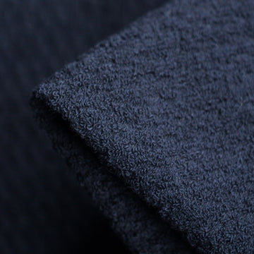 Dimpled Navy Jersey Knit