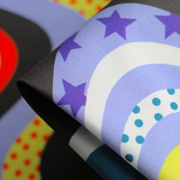 Remnant of Big Wavy Stretch Cotton Poplin