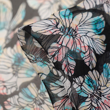 Sea Of Orchids Silk Georgette