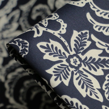 Virna Floral Black/Cream Cotton
